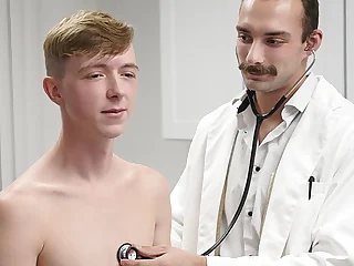 Youthful Guiltless Fit Lad Wants To Practice The Physician's Moist Sizzling Office Approach