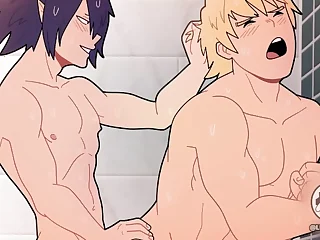 Lucky-Lui gets her tight twat drilled hard in this MHA gym porn with Mirio Gym Douche Hump!